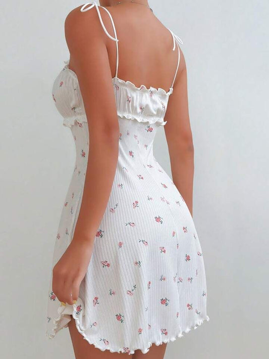 Robe courte fleurie « Rosalie » – Look estival & romantique